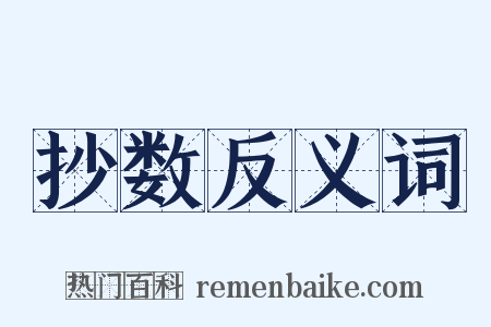 抄数反义词是什么意思的图片